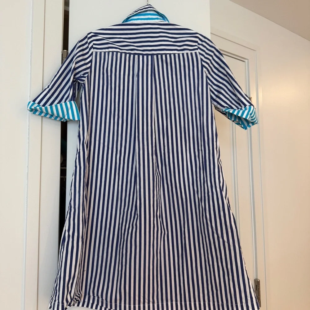 Sara Campbell Ingrid Shirtdress – Blue Stripes – Size XS – Nautical Chic – Excel - Picture 6 of 11